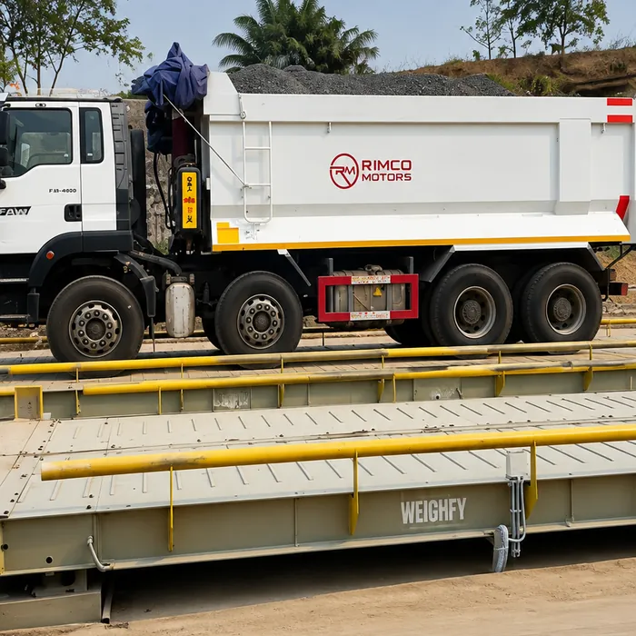 Contrôle du tonnage transporté par OrionX sur pont-bascule industriel
